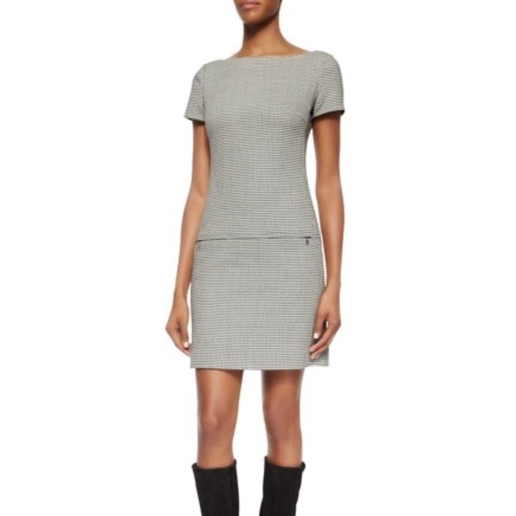 Ralph Lauren Black Label Short-Sleeve Houndstooth Sheath Dress 2 - Picture 1 of 12
